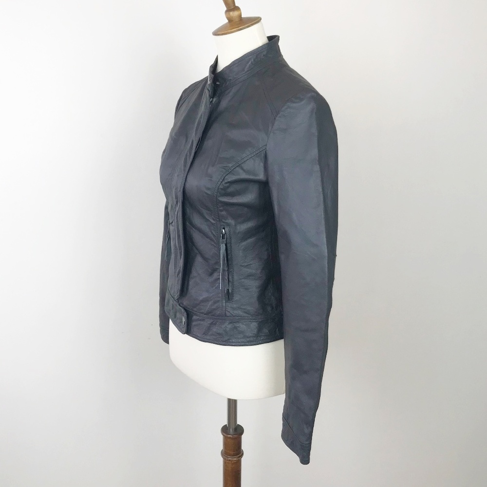 BB Dakota Black Real Leather Moto jacket S